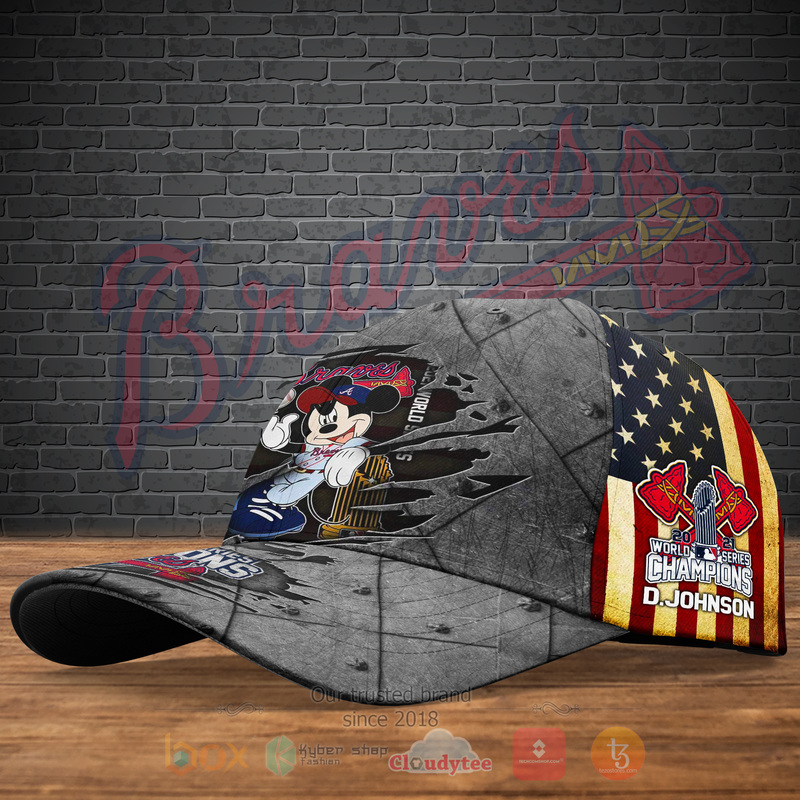 BEST Mickey Atlanta Braves To My World Series Champions 2021 Personalized Custom Cap 1