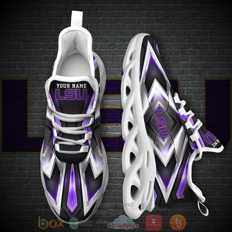 BEST NCAA LSU Tigers Football Team Custom Name Clunky Sneakers 1