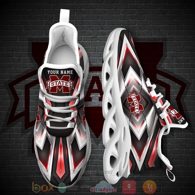 BEST NCAA Mississippi State Bulldogs Football Team Custom Name Clunky Sneakers 1