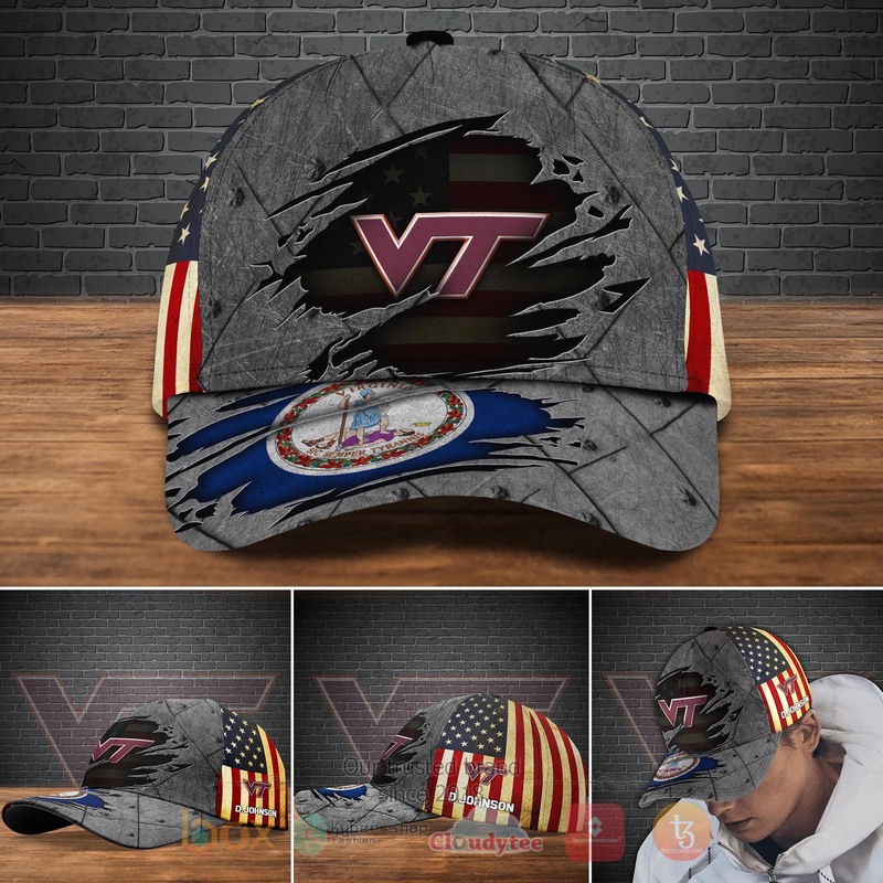 BEST NCAA Virginia Tech Hokies Fooball Team Personalized Custom Cap