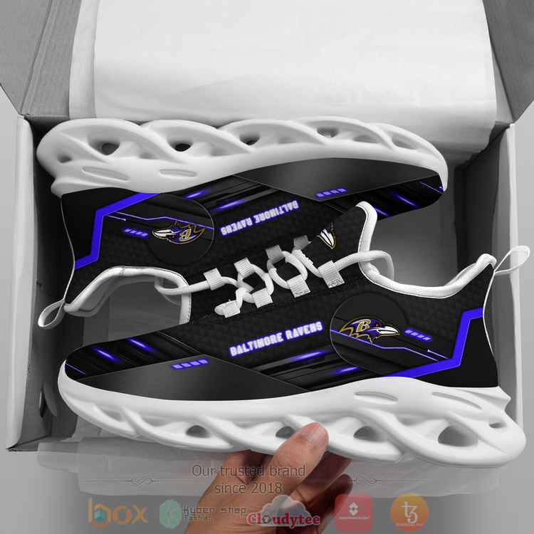 BEST NFL Baltimore Ravens Custom Name Clunky Sneakers