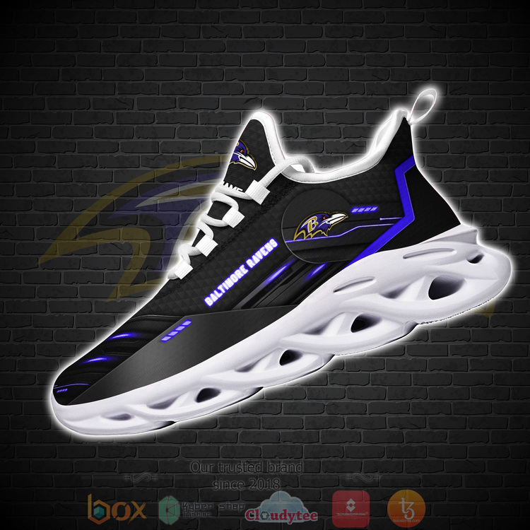 BEST NFL Baltimore Ravens Custom Name Clunky Sneakers 1