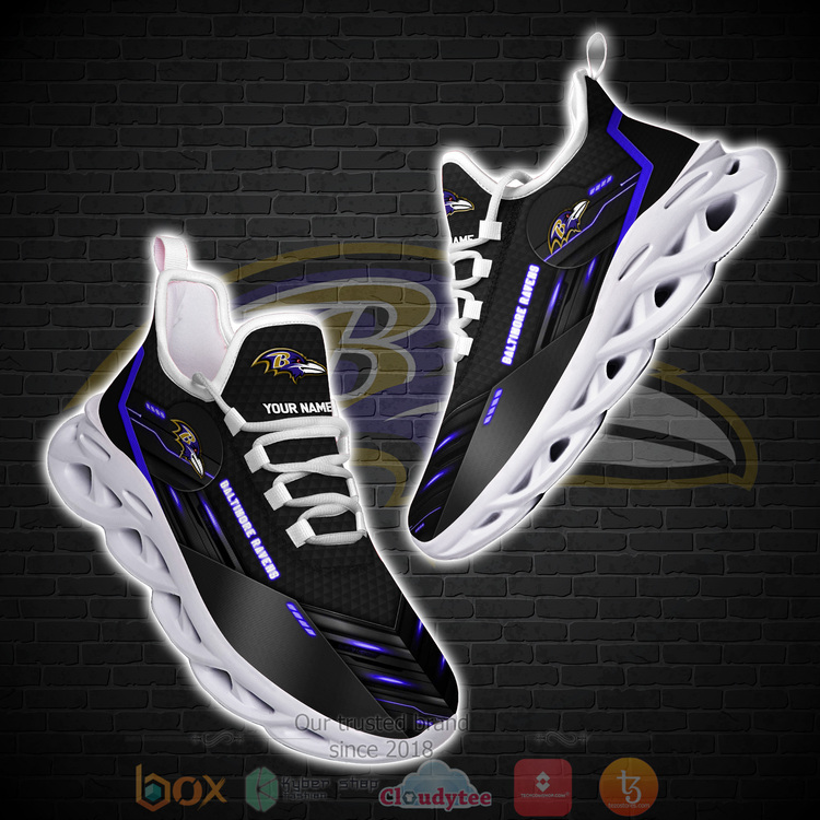 BEST NFL Baltimore Ravens Custom Name Clunky Sneakers 1 2 3 4 5