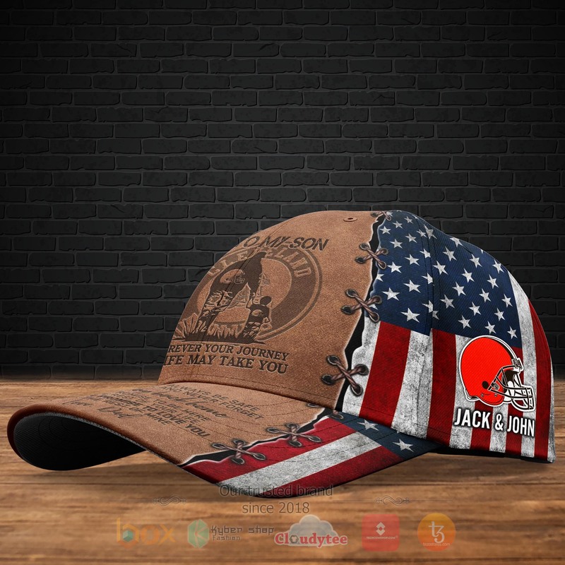 BEST NFL Cleveland Browns To My Son Personalized Custom Cap 1