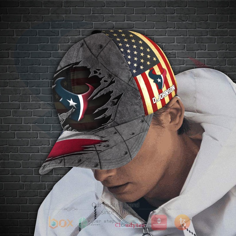 BEST NFL Houston Texans Personalized Custom Cap 4 BEST NFL Houston Texans Personalized Custom Cap 1 2 3