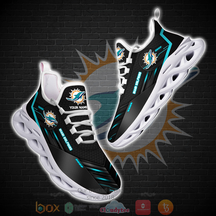 BEST NFL Miami Dolphins Custom Name Clunky Sneakers 1 2 3 4 5