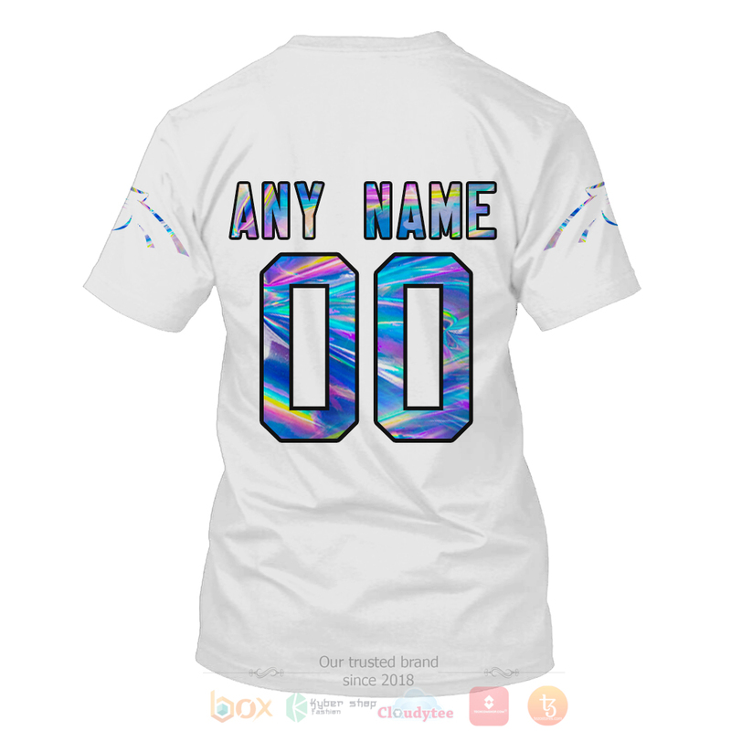 BEST NFL Personalized Carolina Panthers White Hologram Color Custom 3D Hoodie Shirt 1 2 3 4 5 6 7