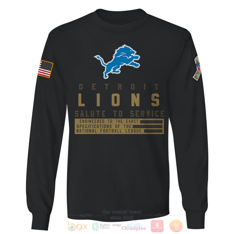 BEST NFL Personalized Detroit Lions Salute To Service Black Custom 3D Hoodie, Shirt 5 BEST NFL Personalized Detroit Lions Salute To Service Black Custom 3D Hoodie Shirt 1 2 3 4