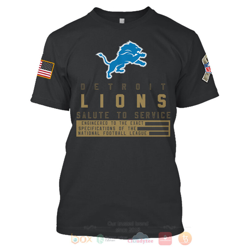 BEST NFL Personalized Detroit Lions Salute To Service Black Custom 3D Hoodie, Shirt 7 BEST NFL Personalized Detroit Lions Salute To Service Black Custom 3D Hoodie Shirt 1 2 3 4 5 6
