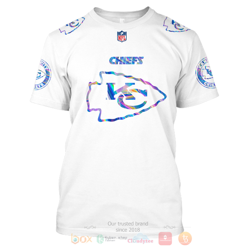 BEST NFL Personalized Kansas City Chiefs White Hologram Color Custom 3D Hoodie, Shirt 7 BEST NFL Personalized Kansas City Chiefs White Hologram Color Custom 3D Hoodie Shirt 1 2 3 4 5 6