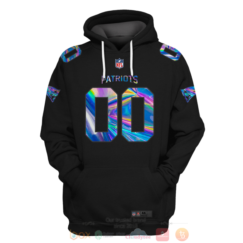 BEST NFL Personalized New England Patriots Football Team Black, Hologram Color Custom 3D Hoodie, Shirt 3 BEST NFL Personalized New England Patriots Football Team Black Hologram Color Custom 3D Hoodie Shirt 1 2
