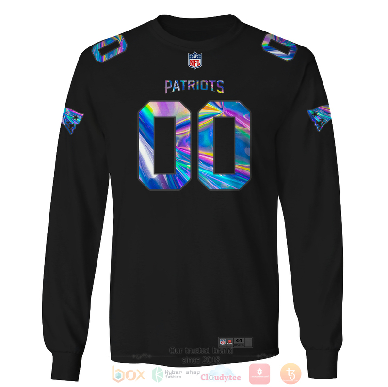BEST NFL Personalized New England Patriots Football Team Black, Hologram Color Custom 3D Hoodie, Shirt 5 BEST NFL Personalized New England Patriots Football Team Black Hologram Color Custom 3D Hoodie Shirt 1 2 3 4