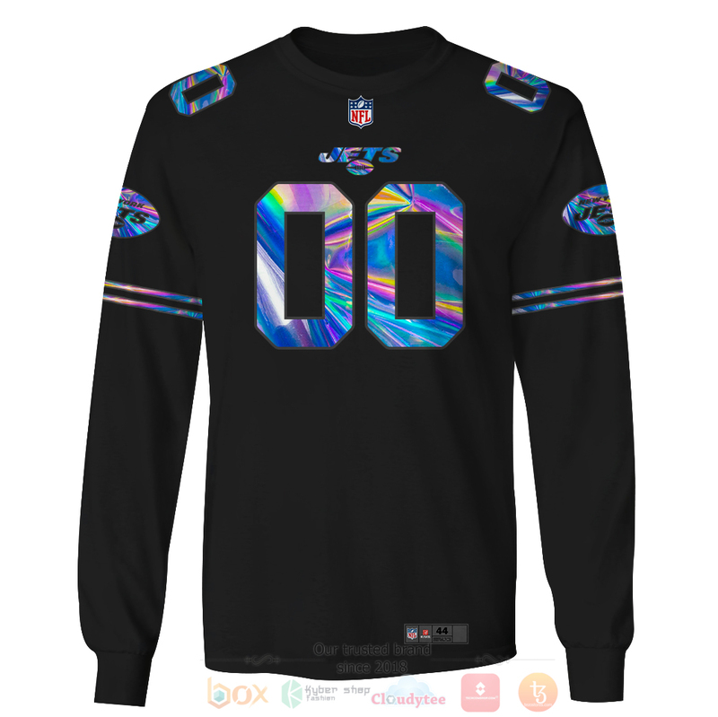 BEST NFL Personalized New York Jets Football Team Black, Hologram Color Custom 3D Hoodie, Shirt 5 BEST NFL Personalized New York Jets Football Team Black Hologram Color Custom 3D Hoodie Shirt 1 2 3 4