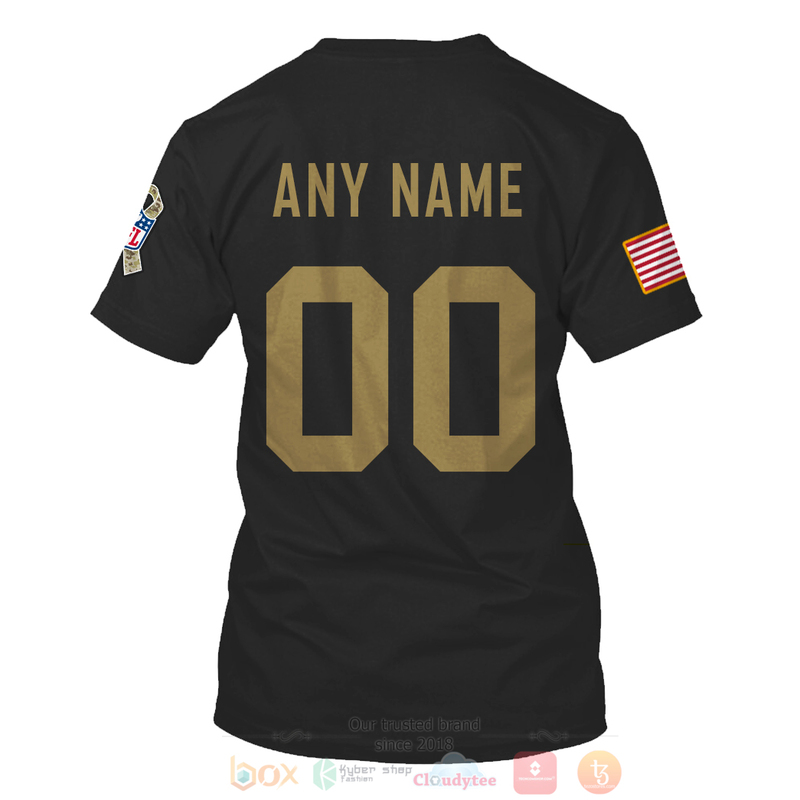 BEST NFL Personalized San Francisco 49ers Salute To Service Black Custom 3D Hoodie Shirt 1 2 3 4 5 6 7