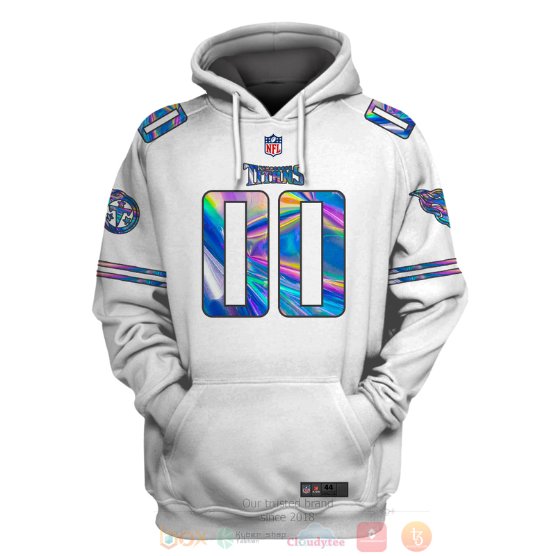 BEST NFL Personalized Tennessee Titans Football Team White, Hologram Color Custom 3D Hoodie, Shirt 3 BEST NFL Personalized Tennessee Titans Football Team White Hologram Color Custom 3D Hoodie Shirt 1 2