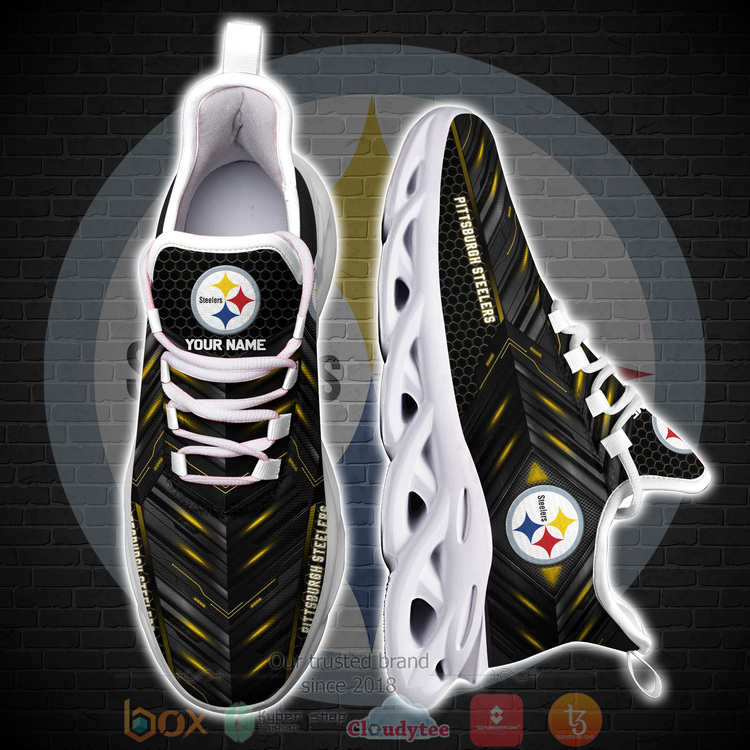 BEST NFL Pittsburgh Steelers Custom Name Clunky Sneakers 4 BEST NFL Pittsburgh Steelers Custom Name Clunky Sneakers 1 2 3