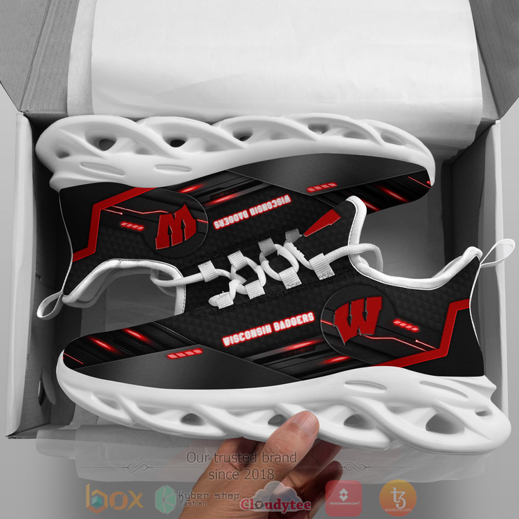 BEST NFL Wisconsin Badgers Custom Name Clunky Sneakers