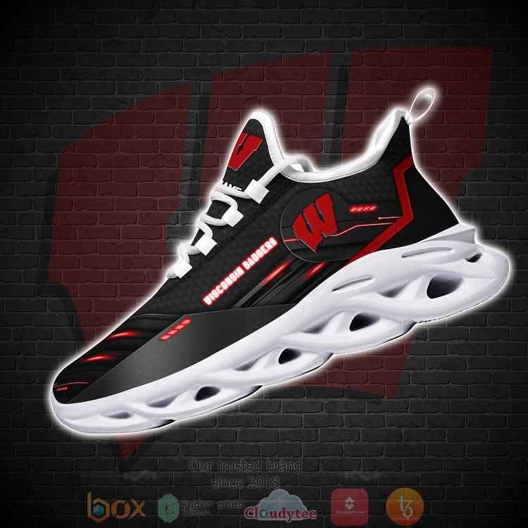BEST NFL Wisconsin Badgers Custom Name Clunky Sneakers 1