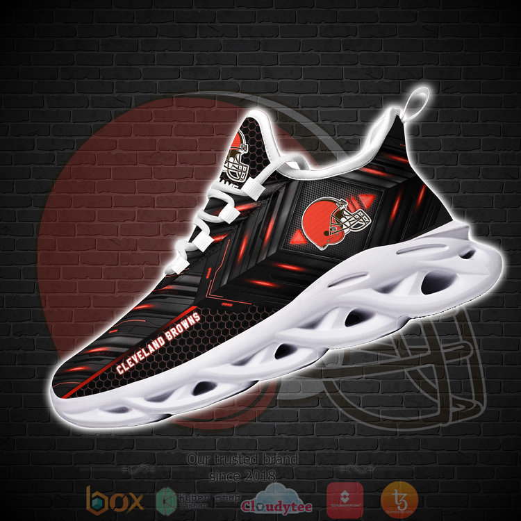 BEST National Football League Cleveland Browns Custom Name Clunky Sneakers 1