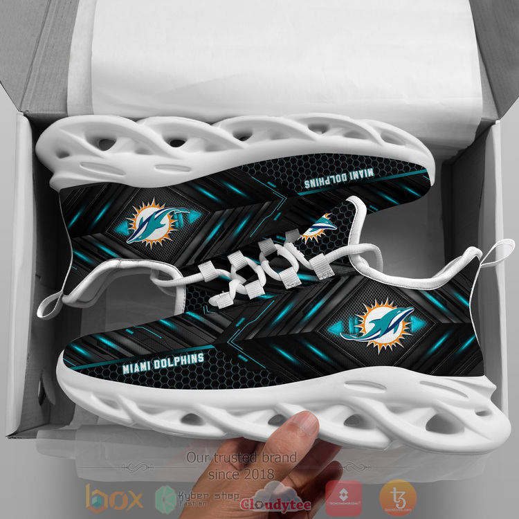 BEST National Football League Miami Dolphins Custom Name Clunky Sneakers