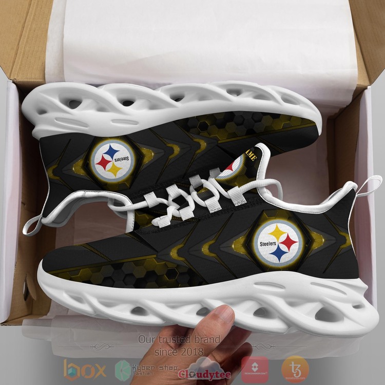 BEST National Football League Pittsburgh Steelers Custom Name Clunky Sneakers