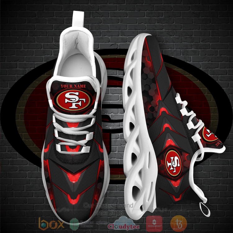 BEST National Football League San Francisco 49ers Custom Name Clunky Sneakers 1