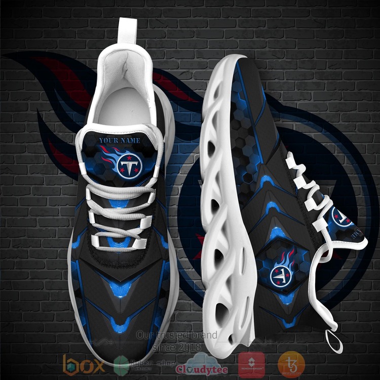 BEST National Football League Tennessee Titans Custom Name Clunky Sneakers 1