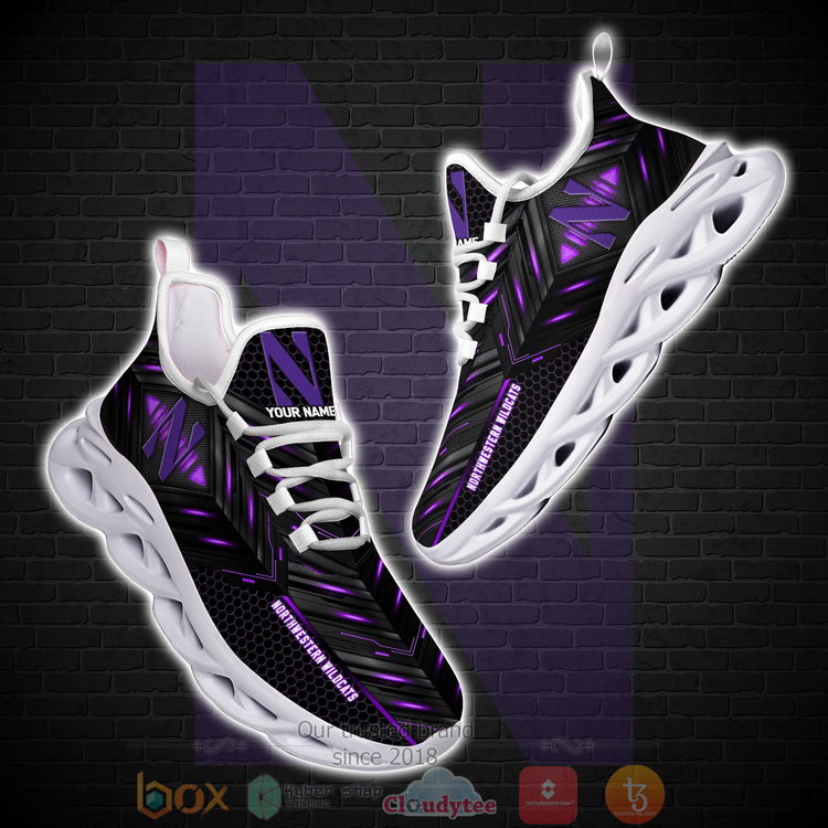 BEST Northwestern Wildcats NCAA Custom Name Clunky Sneakers 1 2 3 4 5
