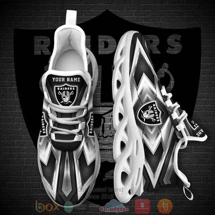 BEST Oakland Raiders NFL Custom Name Clunky Sneakers 1