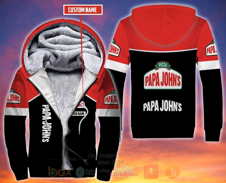 BEST Personalized Custom Papa Johns Pizza Fleece 3D Zip Hoodie Hoodie