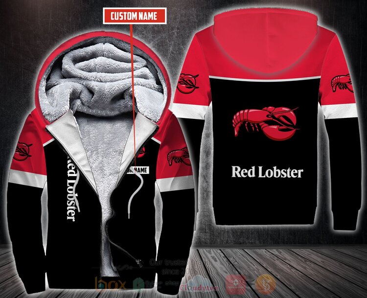 BEST Personalized Custom Red Lobster Fleece 3D Zip Hoodie Hoodie