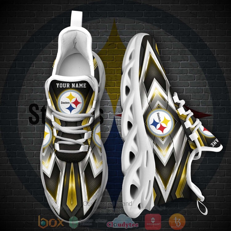 BEST Pittsburgh Steelers NFL Custom Name Clunky Sneakers 1