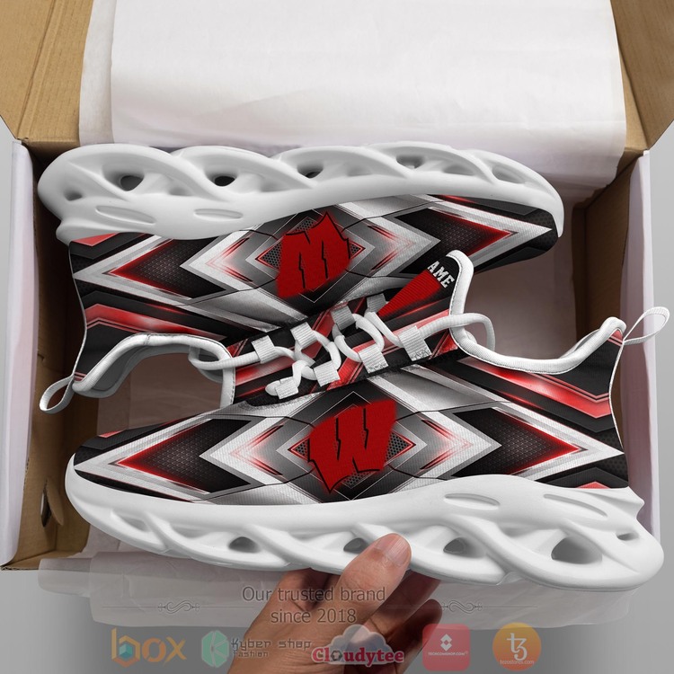 BEST Wisconsin Badgers NFL Custom Name Clunky Sneakers