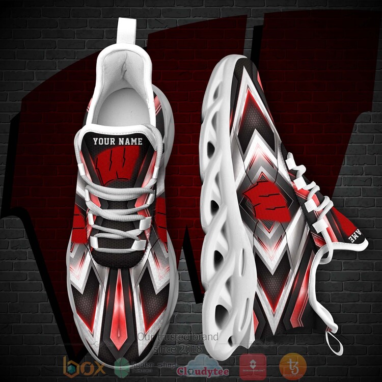 BEST Wisconsin Badgers NFL Custom Name Clunky Sneakers 1