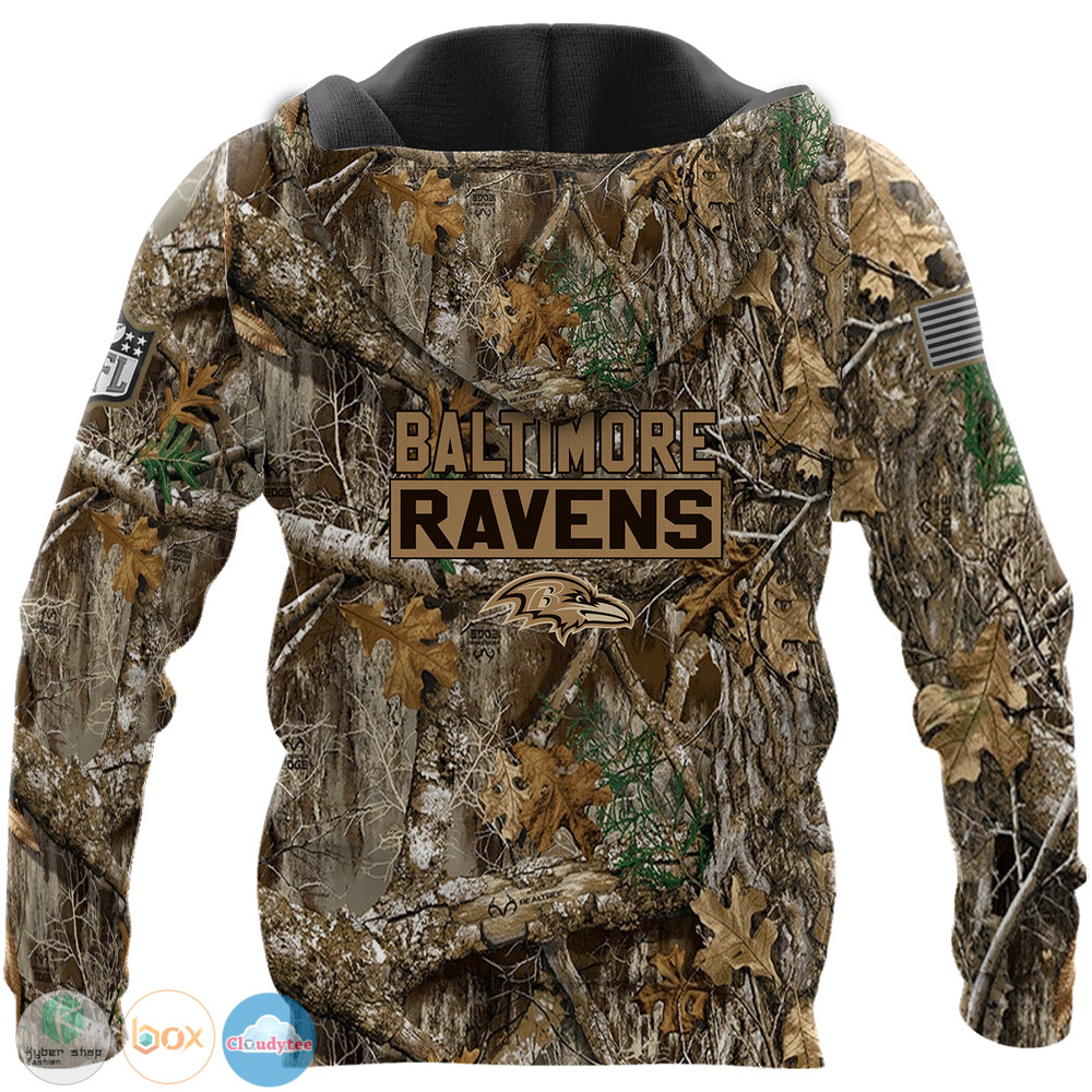 Baltimore Ravens NFL hunting camo jersey shirt, hoodie 3 Baltimore Ravens NFL hunting camo 3d shirt hoodie 1 2