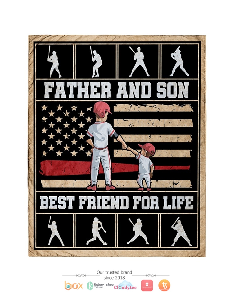 Baseball Father and son Best friend for life quilt