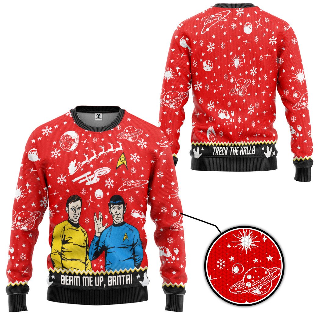 Beam Me Up Santa Christmas Sweater 2 Beam Me Up Santa Christmas Sweater 1