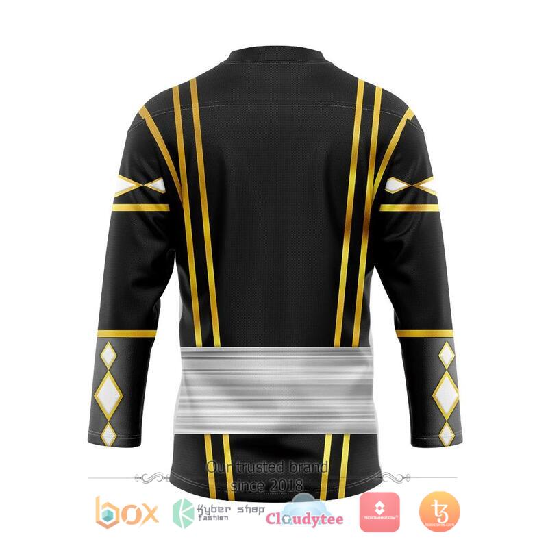 Black Frog Ninja Mighty Morphin Power Rangers Hockey Jersey 2 Black Frog Ninja Mighty Morphin Power Rangers Hockey Jersey 1