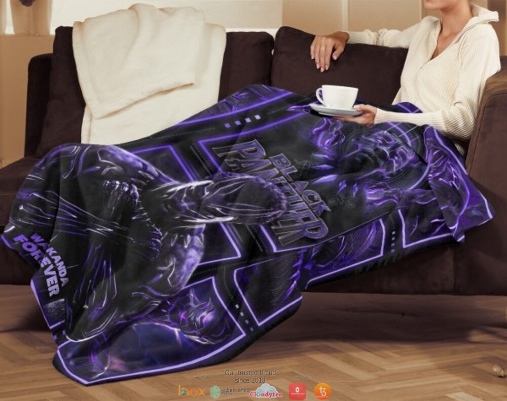 Black Panther soft blanket 3 Black Panther Blanket 1 2