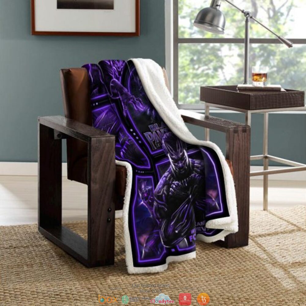 Black Panther soft blanket 5 Black Panther Blanket 1 2 3 4