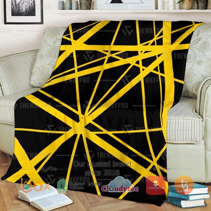 Black Yellow Frankenstrat Strings Blanket