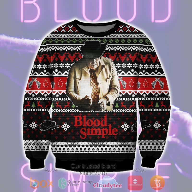 Blood Simple With Gun Christmas Sweater