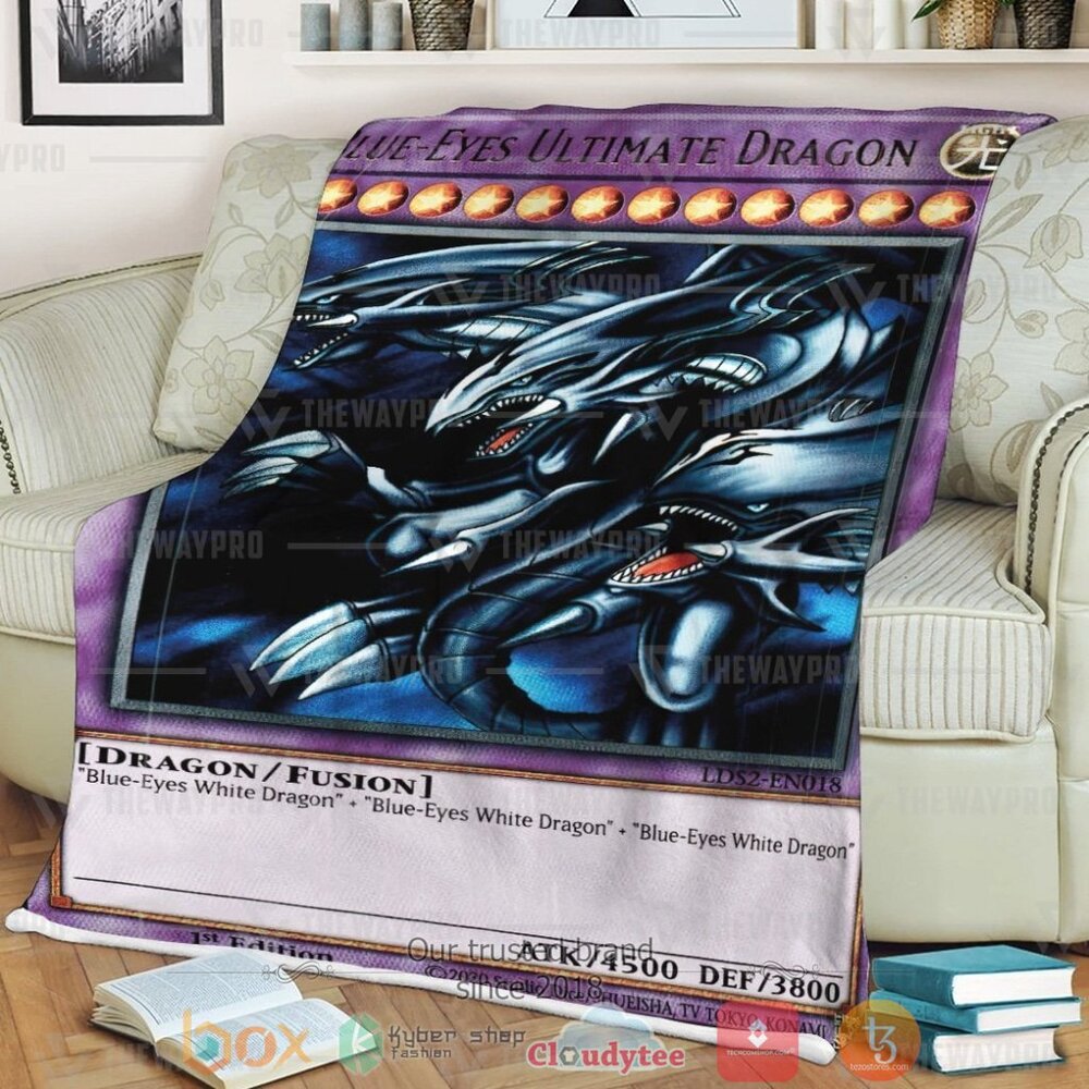 NEW Blue Eyes Ultimate Dragon Soft Blanket 3 Blue Eyes Ultimate Dragon Custom Soft Blanket 1 2