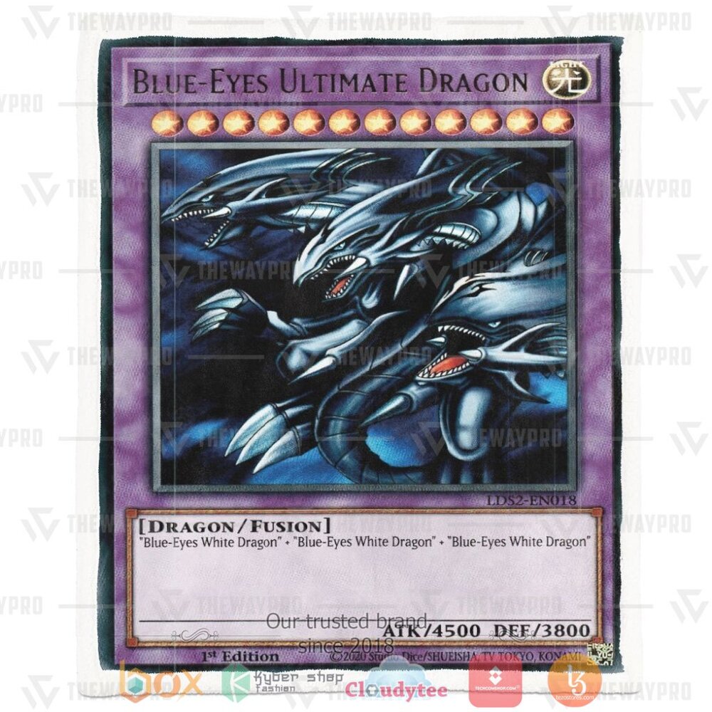 NEW Blue Eyes Ultimate Dragon Soft Blanket 4 Blue Eyes Ultimate Dragon Custom Soft Blanket 1 2 3