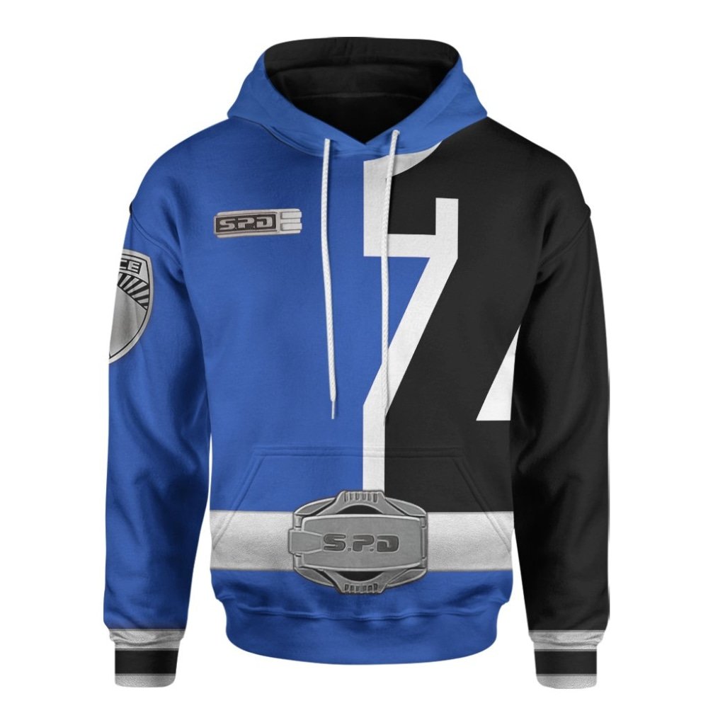 Blue Power Rangers S P D 3D All Over Printed Hoodie