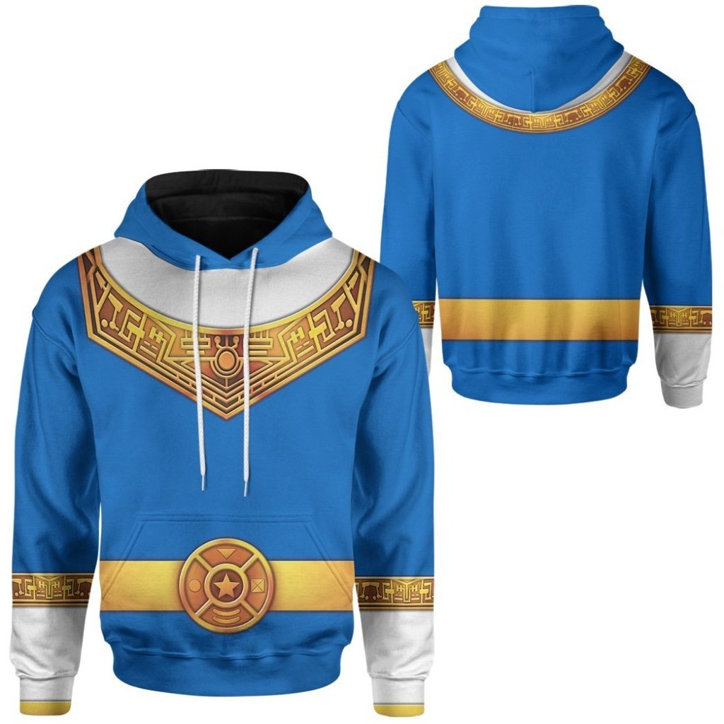 NEW Blue Power Rangers Zeo 3D Printed Hoodie 3 Blue Power Rangers Zeo 3D All Over Printed Hoodie 1 2