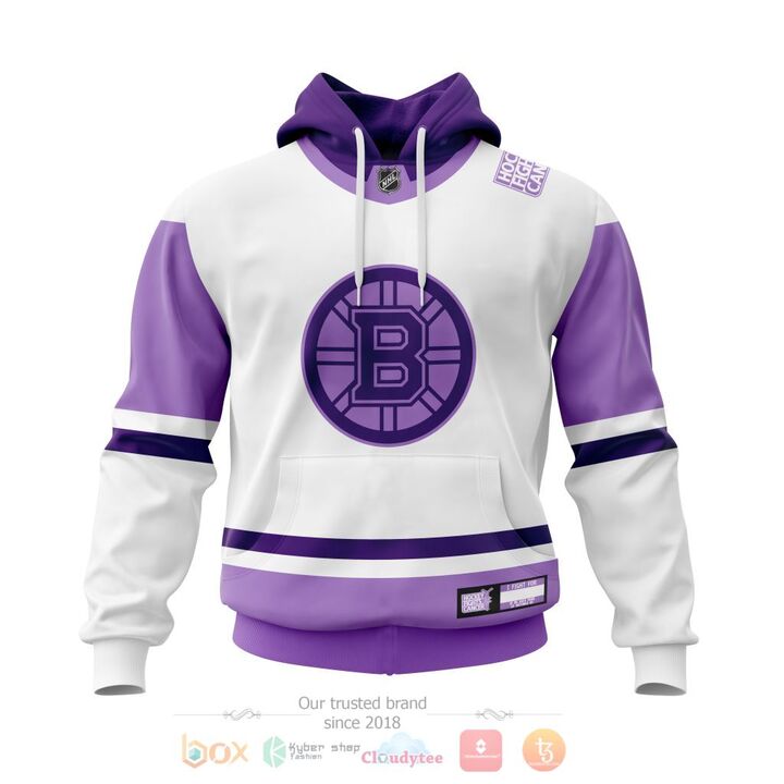 BEST Boston Bruins Fight Cancer Personalized All Over Print 3D Hoodie, Zip Hoodie 1 Boston Bruins Fight Cancer Personalized 3D Hoodie Zip Hoodie