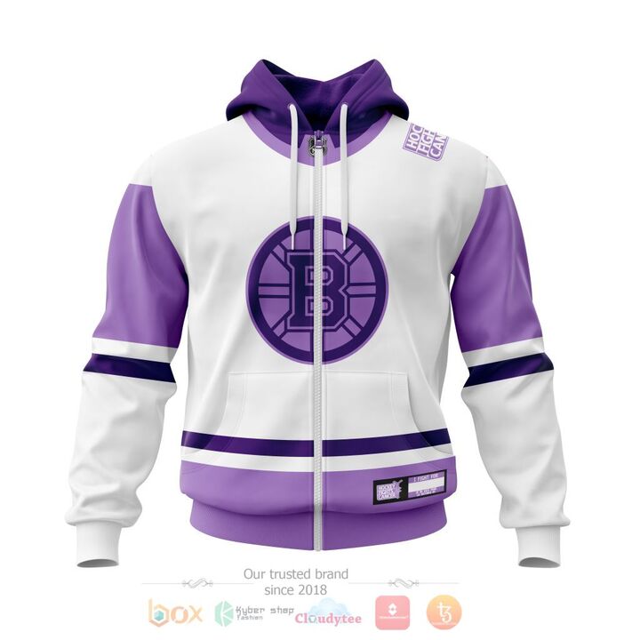 BEST Boston Bruins Fight Cancer Personalized All Over Print 3D Hoodie, Zip Hoodie 2 Boston Bruins Fight Cancer Personalized 3D Hoodie Zip Hoodie 1