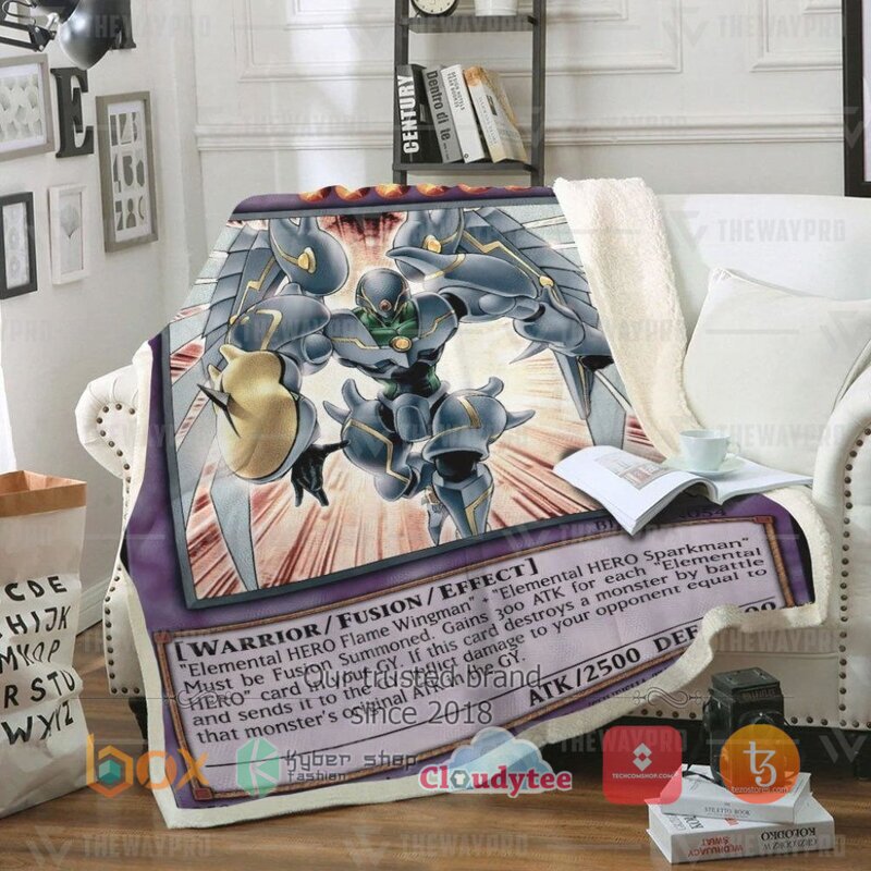 Yu Gi Oh Elemental HERO Shining Flare Wingman Blanket