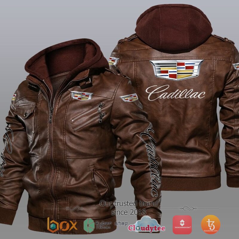 Cadillac Car Motor Leather Jacket 2 Cadillac Car Motor Leather Jacket 1